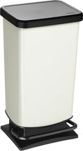 Rotho paso pedaalemmer - prullenbak 40l - bpa vrij - wit metallic