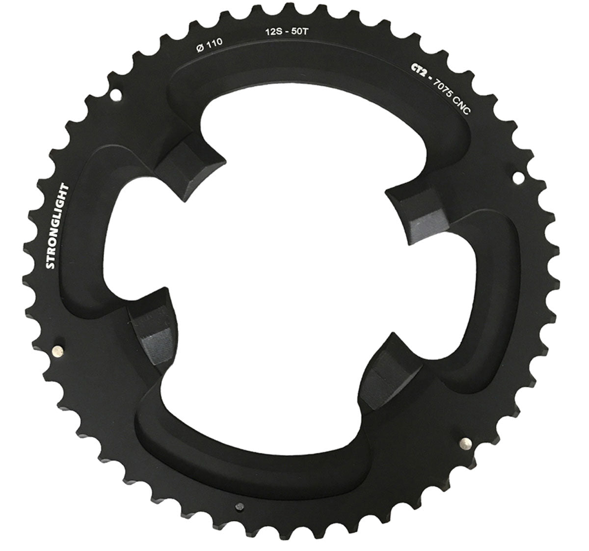 Stronglight chainring 7075 black 4a. ult.r8100 54z. 110mm f42z