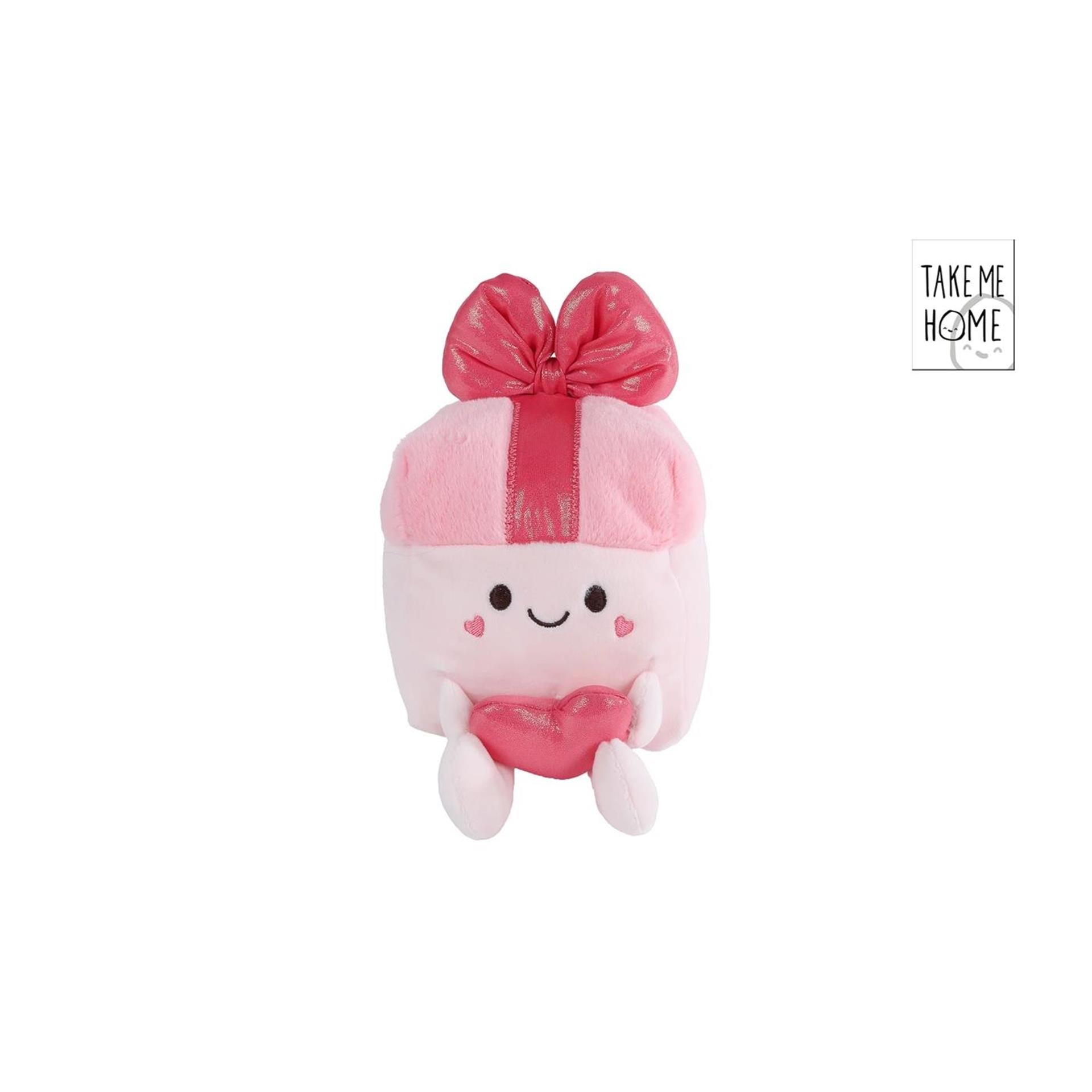 Take me home cadeau roze pluche 19,5cm