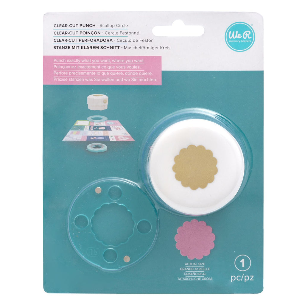 We r makers • clear cut punch 2,54cm scallop circle