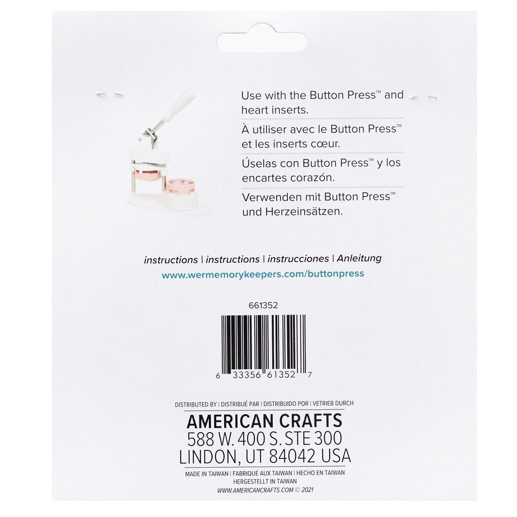 We r makers • button press navulling hart ø58mm 9pcs
