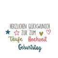 Sizzix • thinlits snijmal duitse tekst herzlich glückwunsch set x8