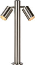 Lucide arne-led - sokkellamp - ø 6,3 cm - led - gu10 - 2x5w 2700k - ip44 - mat chroom
