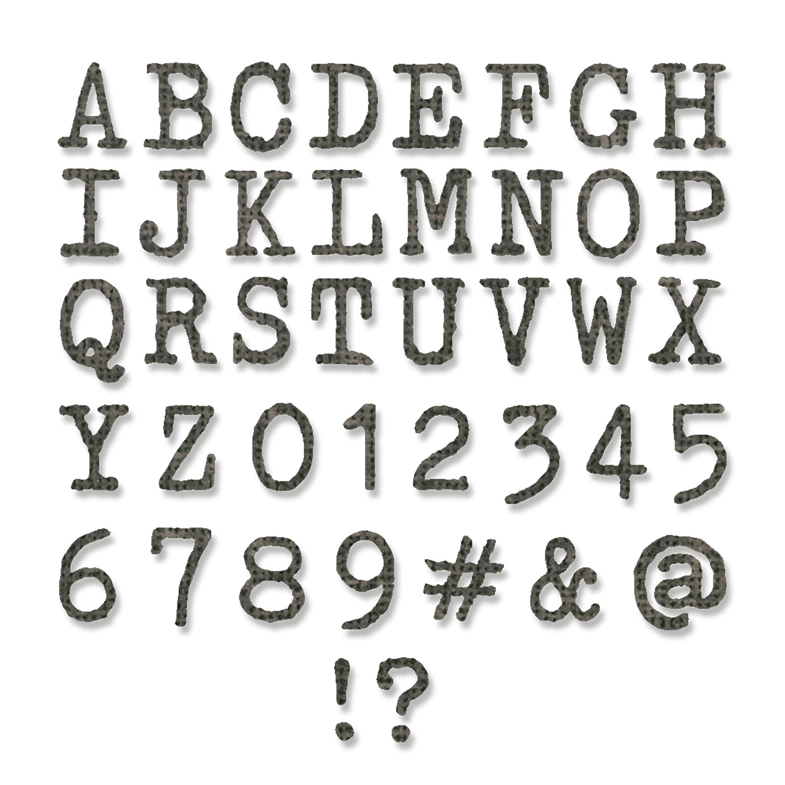 Sizzix • tim holtz thinlits die set alphanumeric tiny type upper