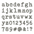 Sizzix • tim holtz thinlits die set alphanumeric tiny type lower