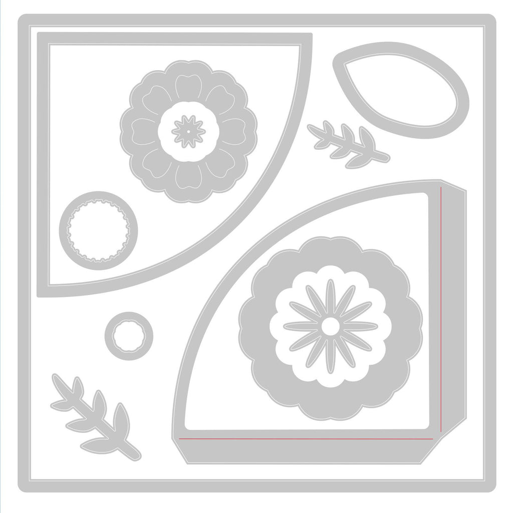 Sizzix • thinlits die folio page pocket flowers