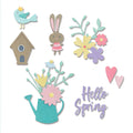 Sizzix • thinlits die set hello spring