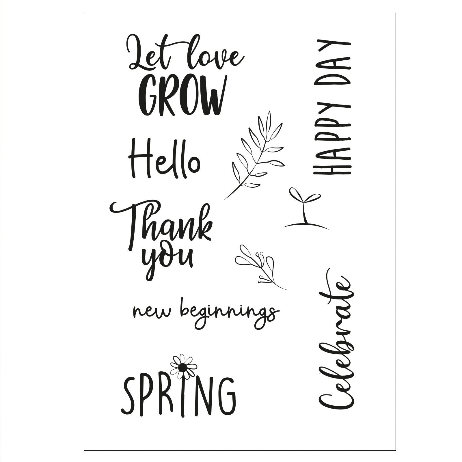 Sizzix • clear stamps new beginnings