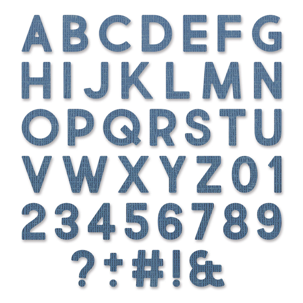 Sizzix • tim holtz thinlits die set alphanumeric bold 80pcs