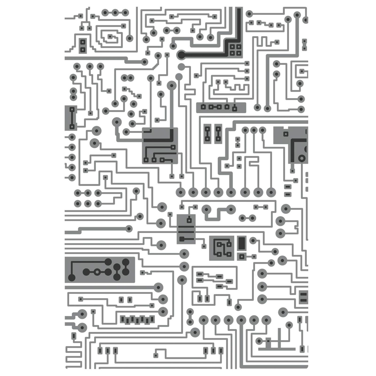 Sizzix • tim holtz multi-level texture fades embossing folder circuit