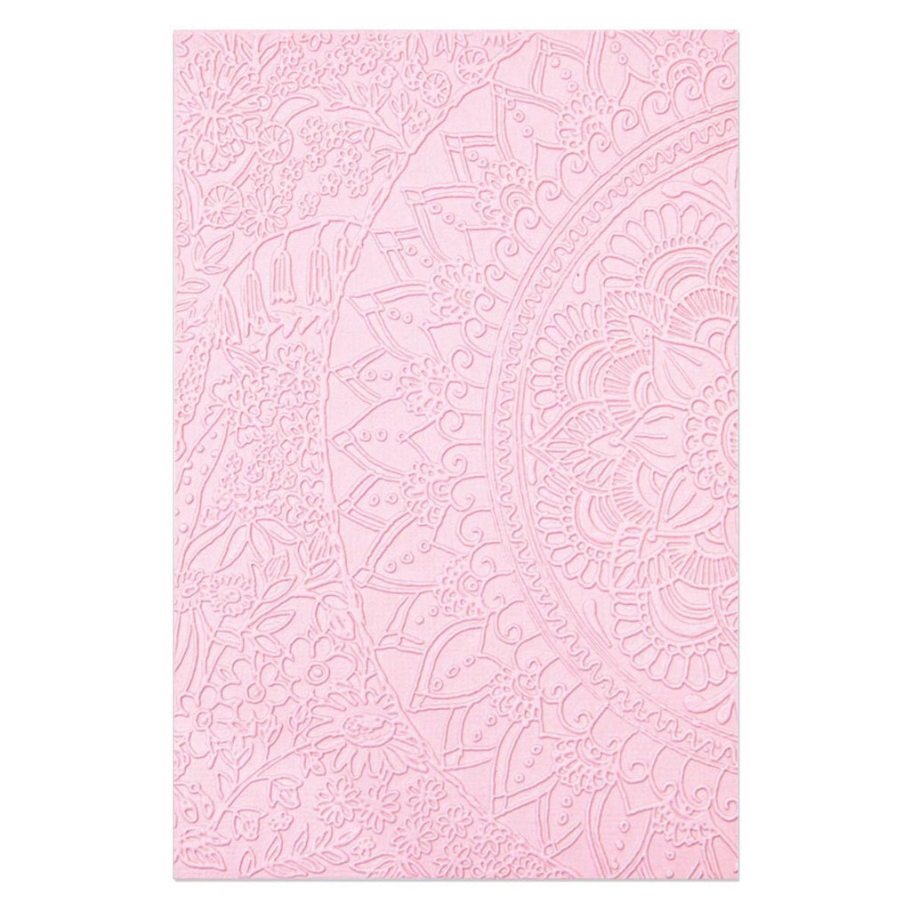Sizzix • 3-d textured impressions embossing folder half mandala