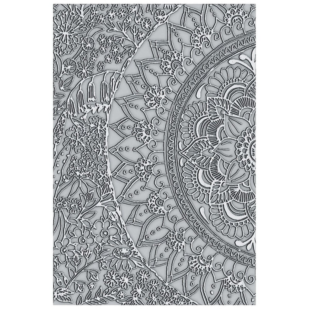 Sizzix • 3-d textured impressions embossing folder half mandala