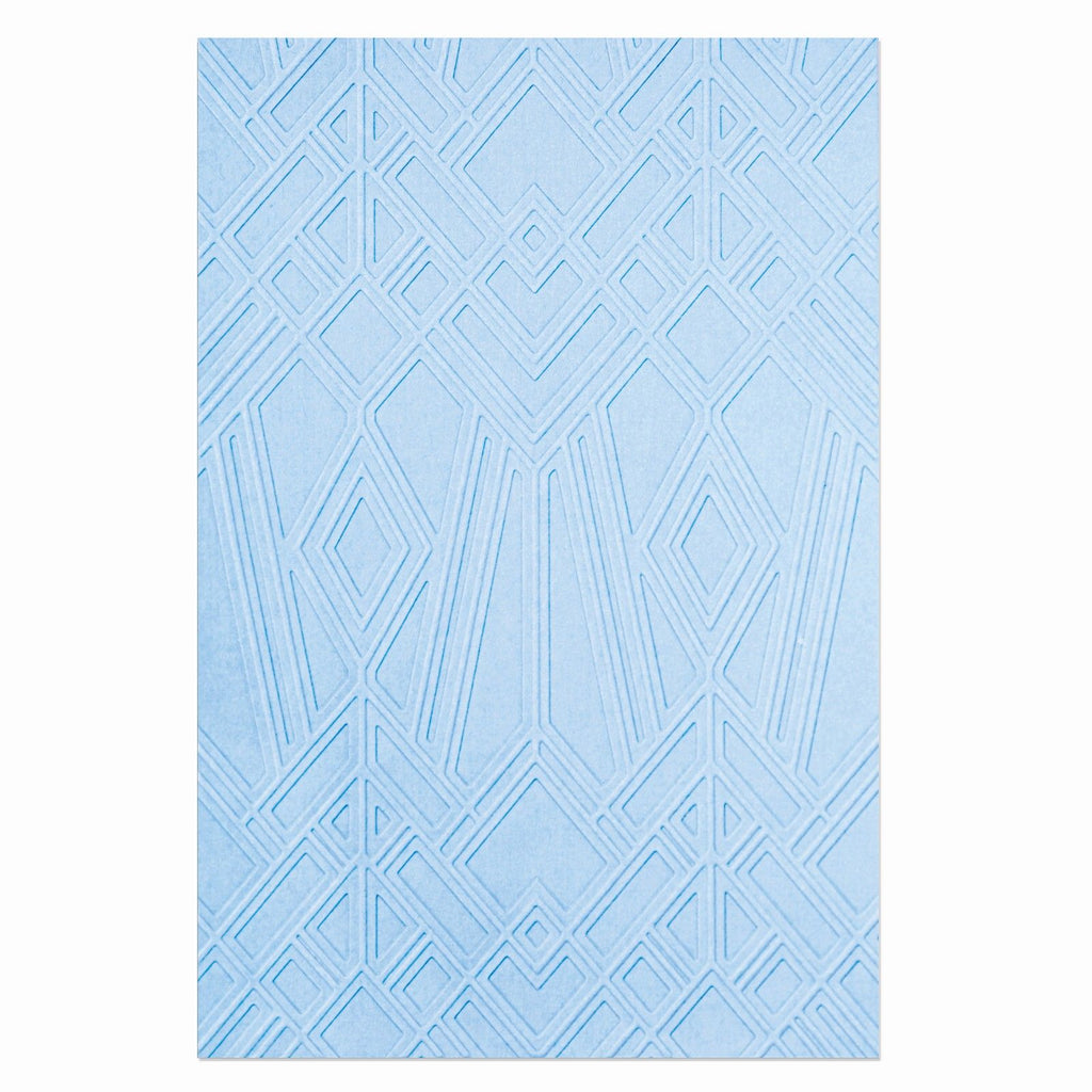 Sizzix • multi-level textured impressions embossing folder geo diamonds