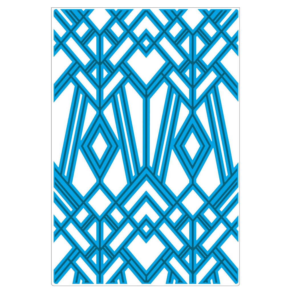 Sizzix • multi-level textured impressions embossing folder geo diamonds