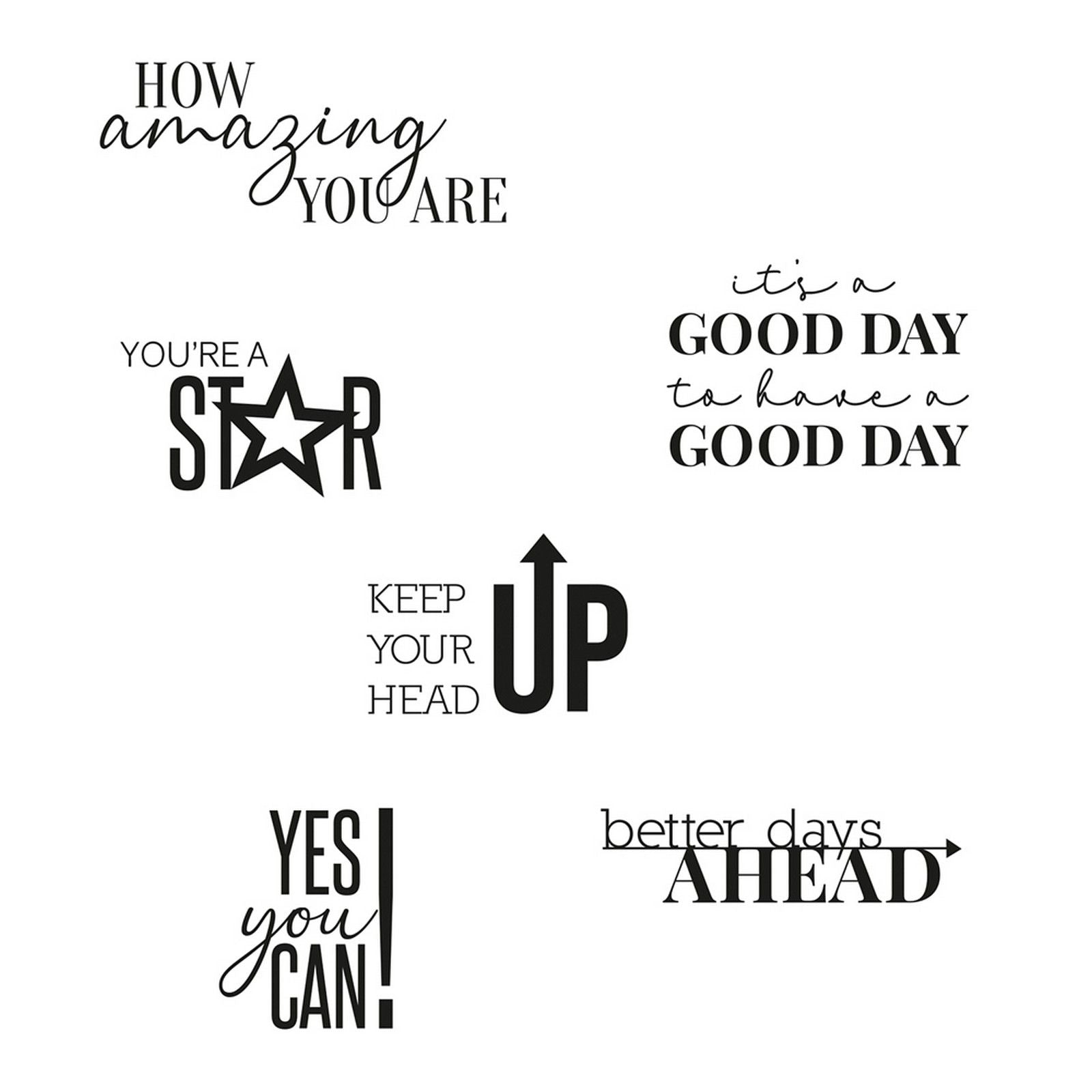 Sizzix • clear stamps set positive signs