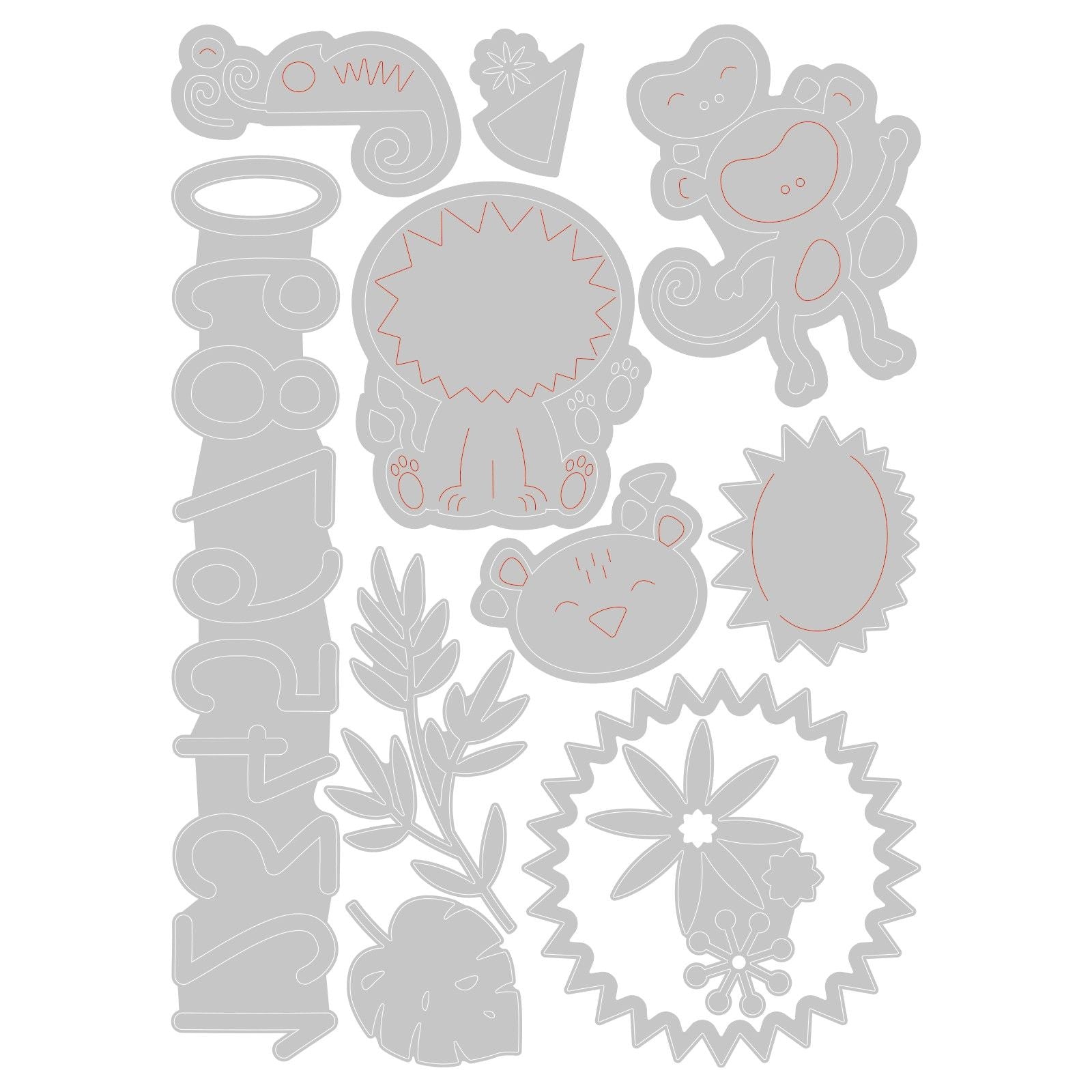 Sizzix • thinlits die set jungle fun 11pieces