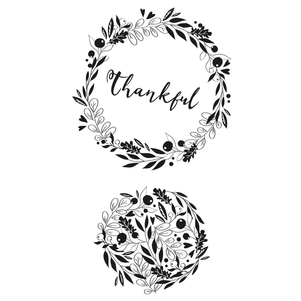 Sizzix • clear stamps autumn wreath