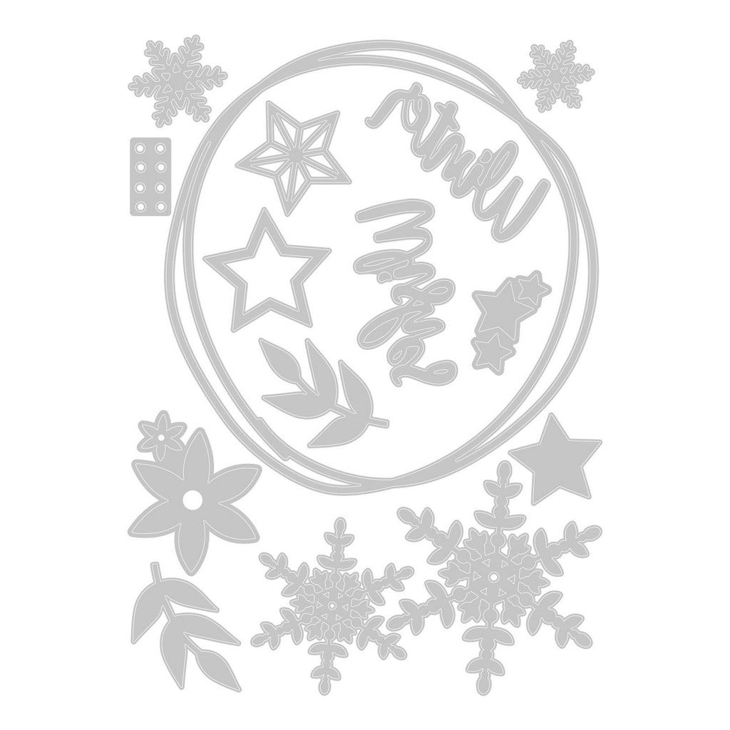 Sizzix • thinlits die set winter wreath