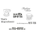 Sizzix • clear stamp set tea-rific