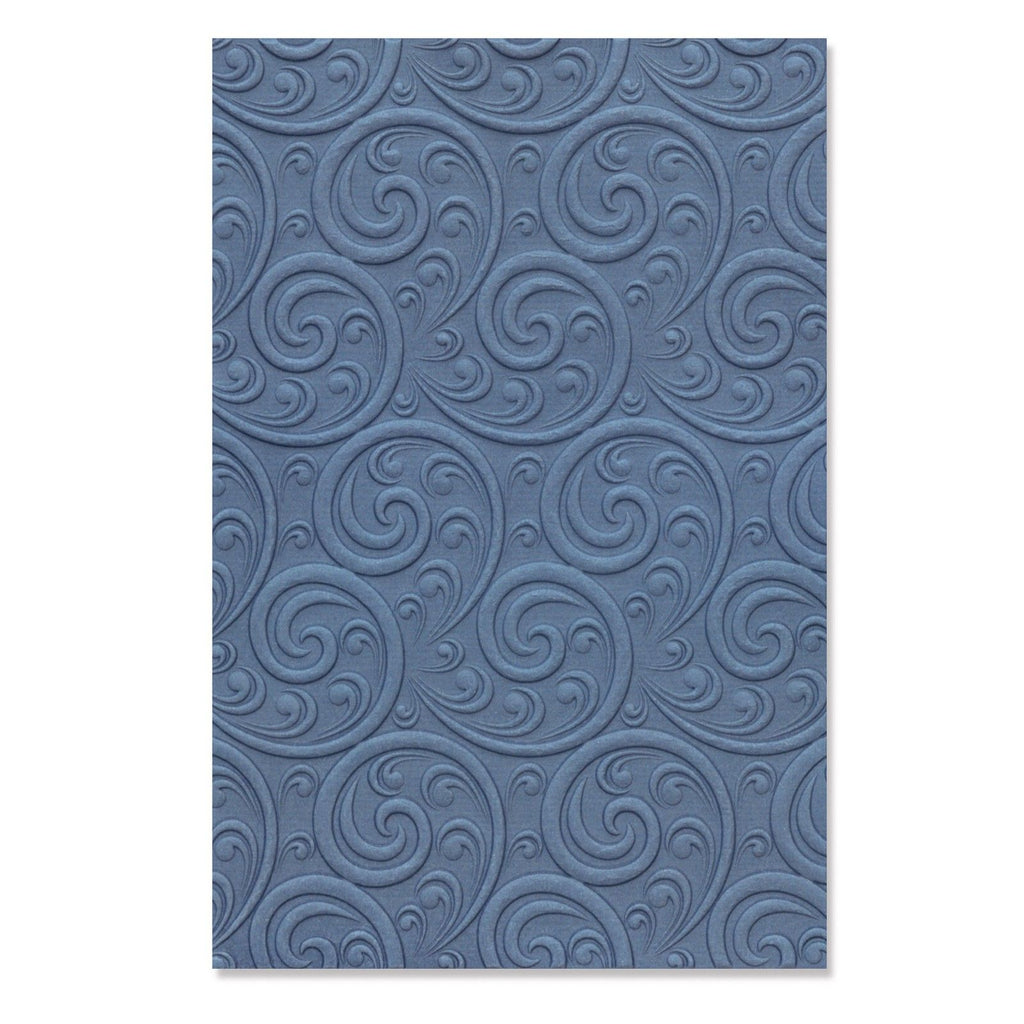 Sizzix • 3-d textured impressions embossing folder ornamental spiral