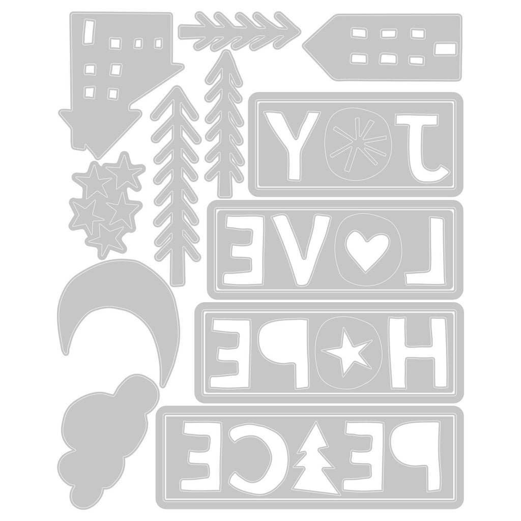 Sizzix • tim holtz thinlits die set christmas cutouts 16pcs