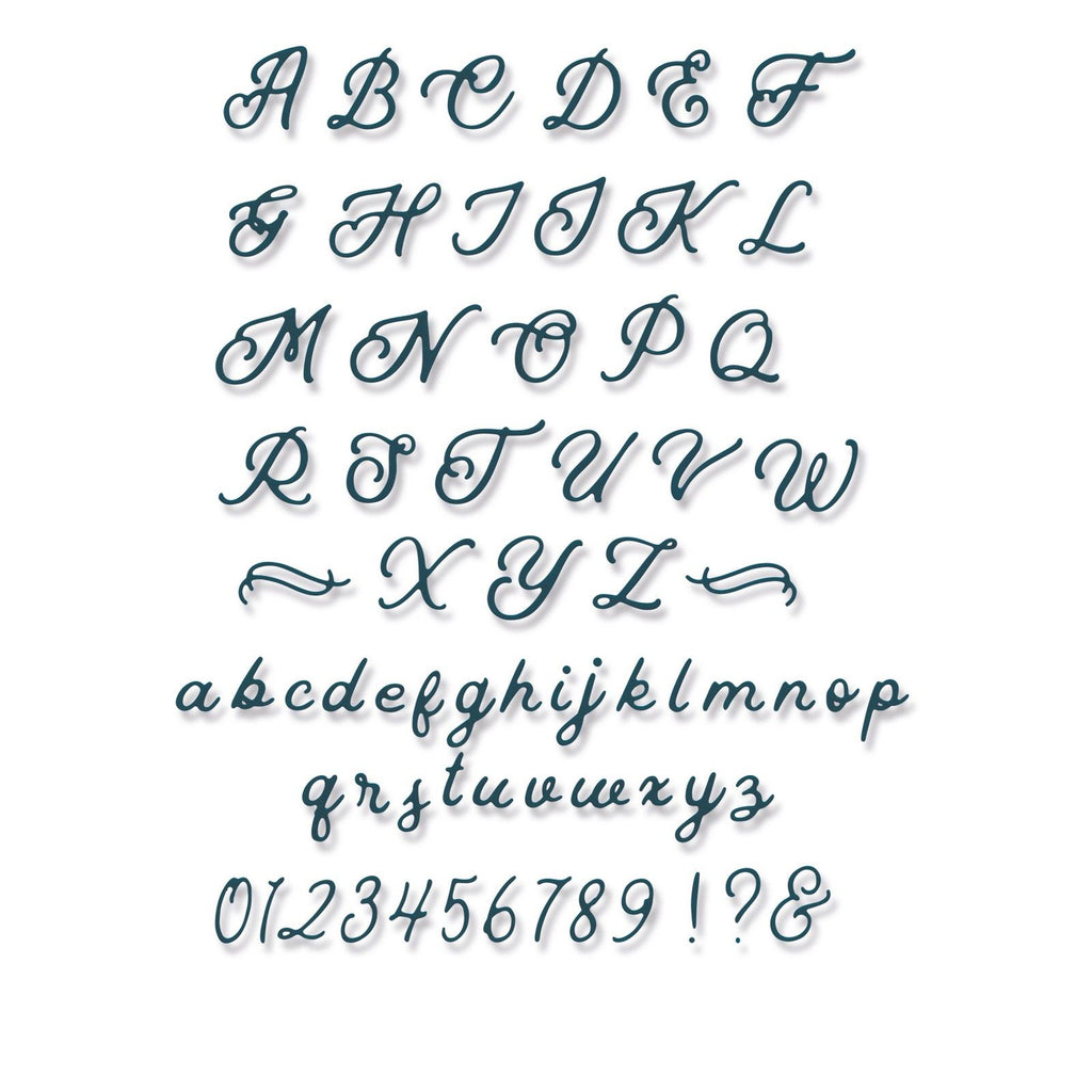Sizzix • thinlits die scripted alphabet