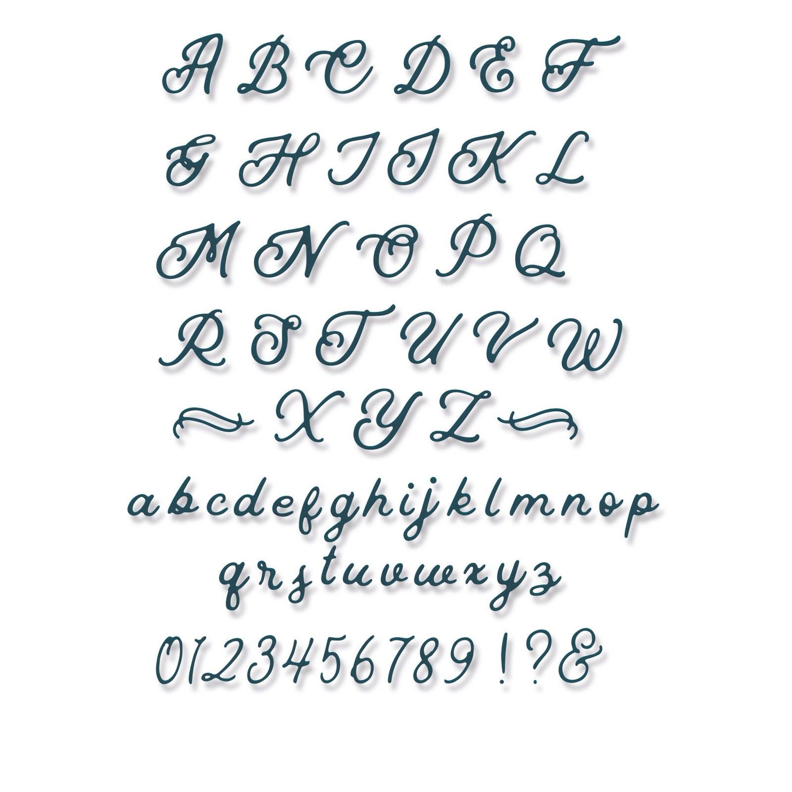 Sizzix • thinlits die scripted alphabet