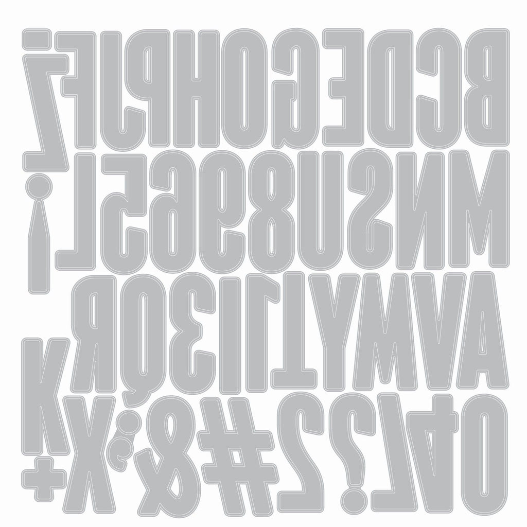 Sizzix • alphanumeric bulletin by tim holtz