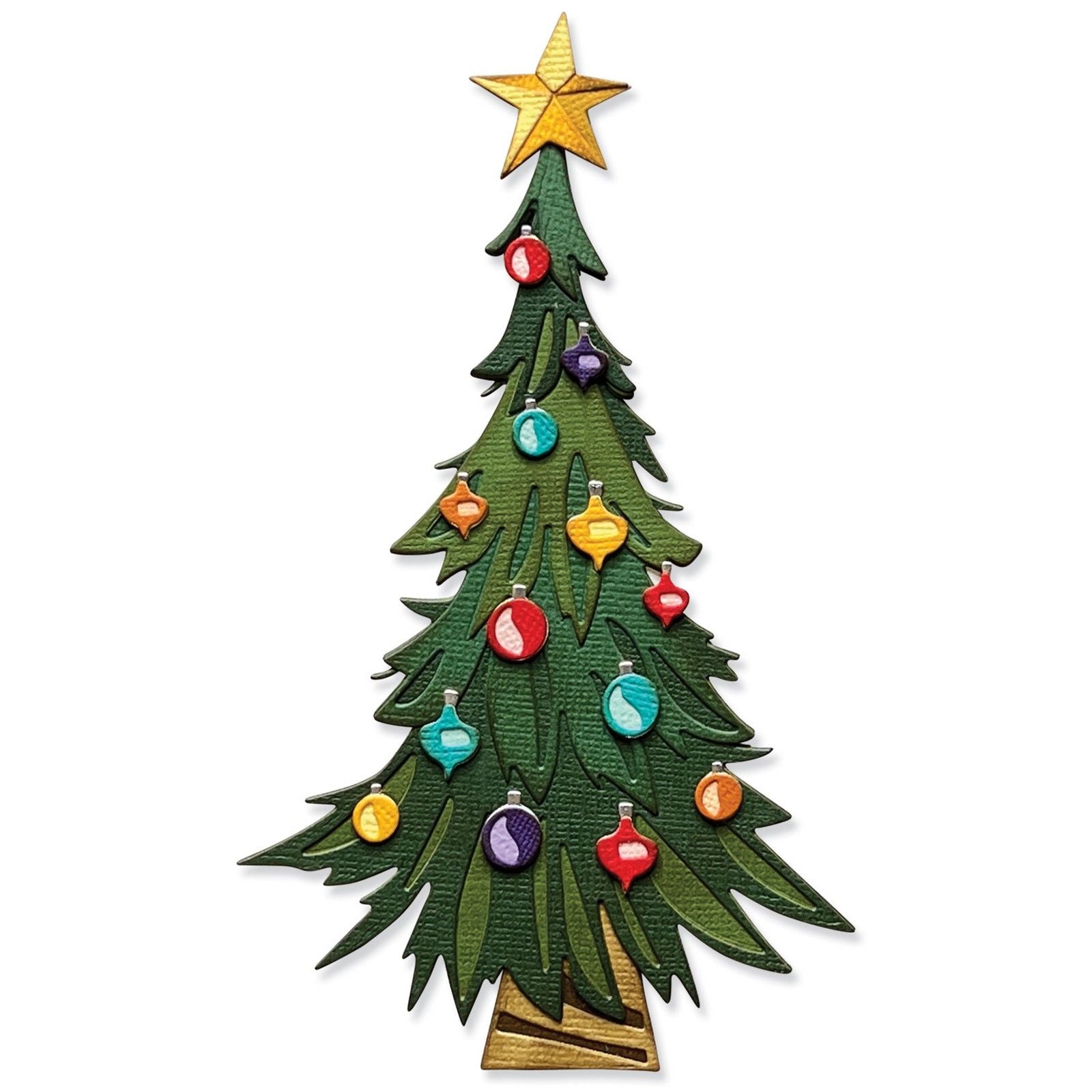 Sizzix • tim holtz thinlits die set trim a tree colorize