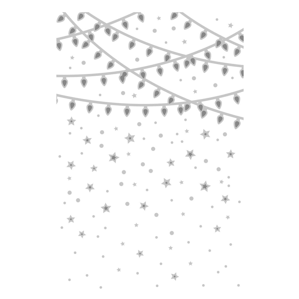 Sizzix • multi-level textured impressions embossing folder stars and lights
