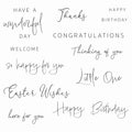Sizzix • clear stamps daily sentiments 13pcs