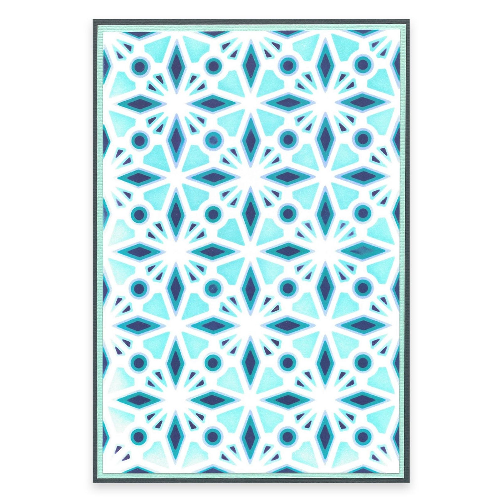 Sizzix • layered stencils a6 geo crystals 4pcs