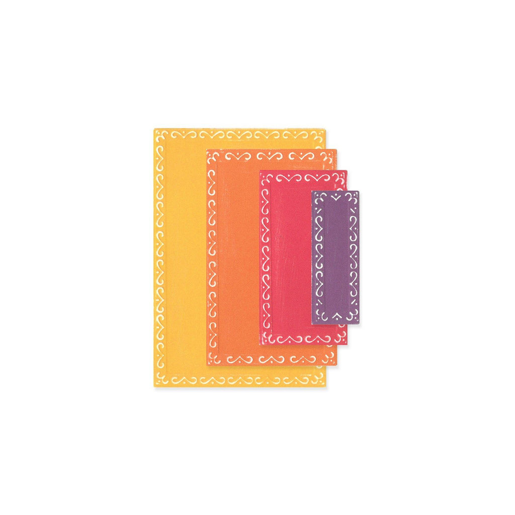 Sizzix • framelits die set fanciful renee deco rectangles 9pcs