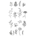 Sizzix • clear stamp set garden botanicals 17pcs