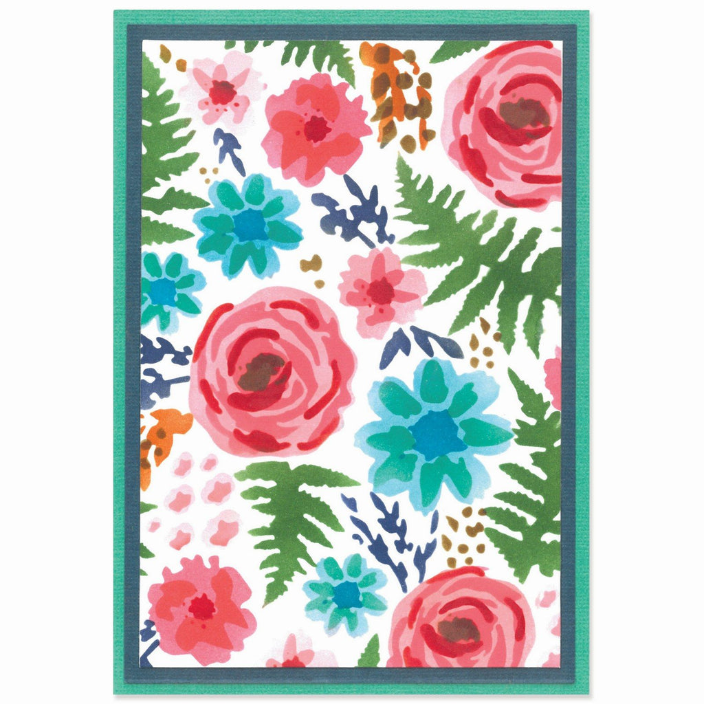 Sizzix • layered stencil a6 abstract blooms 4pcs