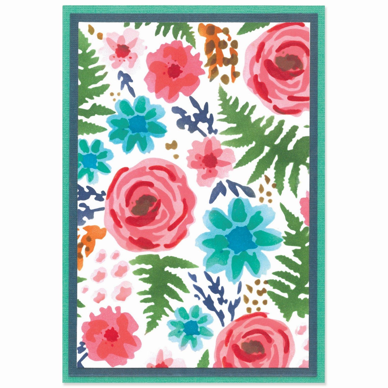 Sizzix • layered stencil a6 abstract blooms 4pcs