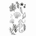 Sizzix • clear stamp set ocean elements 15pcs