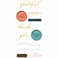 Sizzix • clear stamp set with framelits die thankful sentiments 15pcs