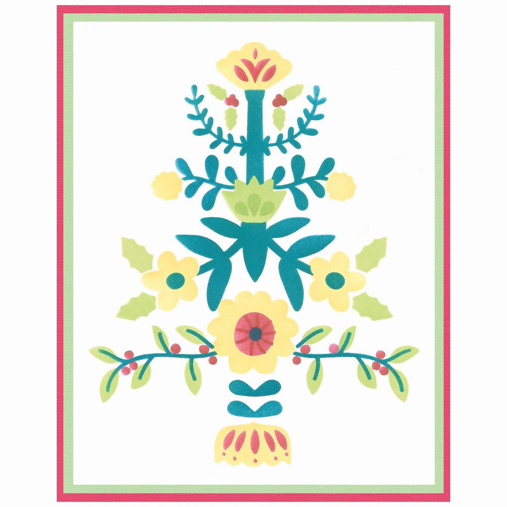 Sizzix • layered stencils a6 folk tree 4pcs
