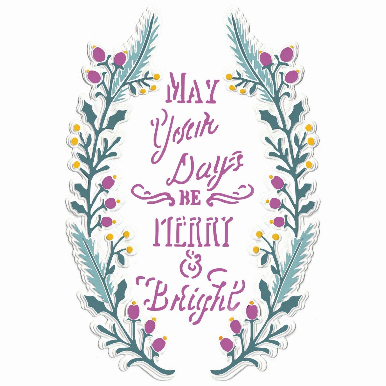 Sizzix • 3d textured impressions embossing folder merry bright