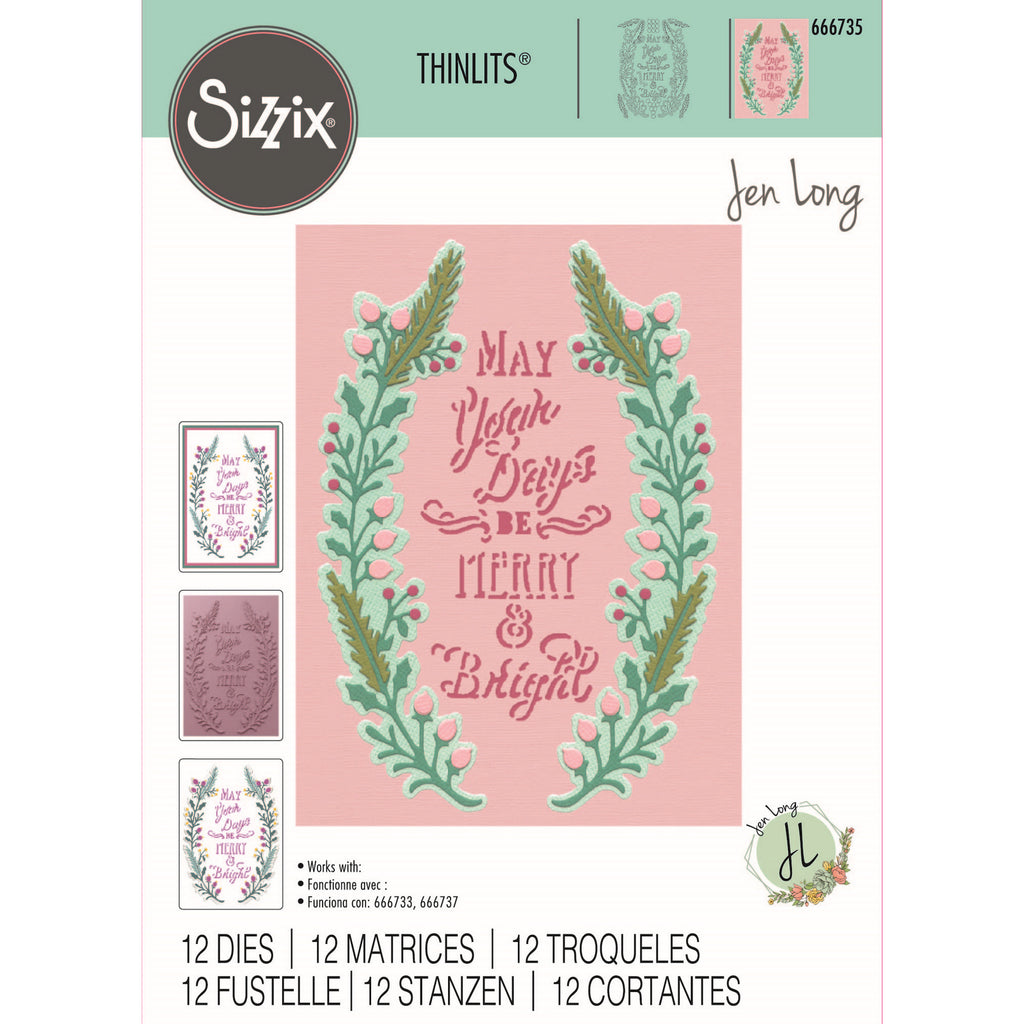 Sizzix • thinlits die set merry bright nr.2 12pcs
