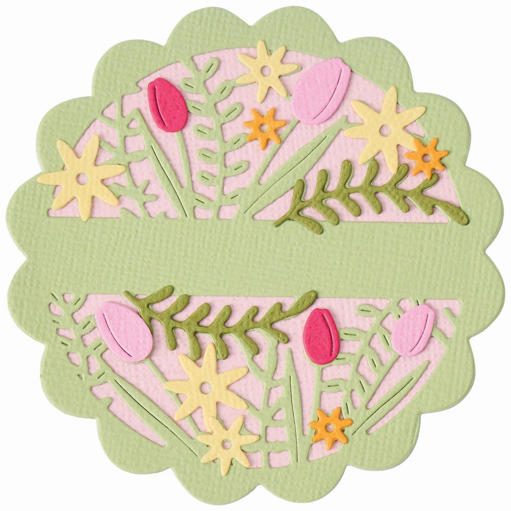 Sizzix • thinlits die set tulips blooms circle 6pcs