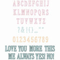 Sizzix • clear stamps with framelits fine line alpha 01 60pcs