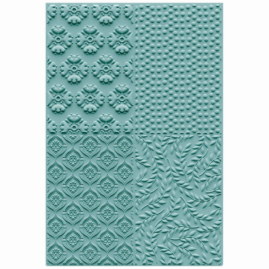 Sizzix • 3-d textured impressions embossing folder posh patterns by catherine pooler