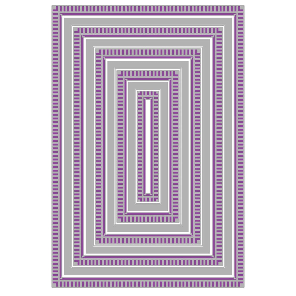 Sizzix • framelits die set 9pcs fanciful reversed, renee deco rectangles