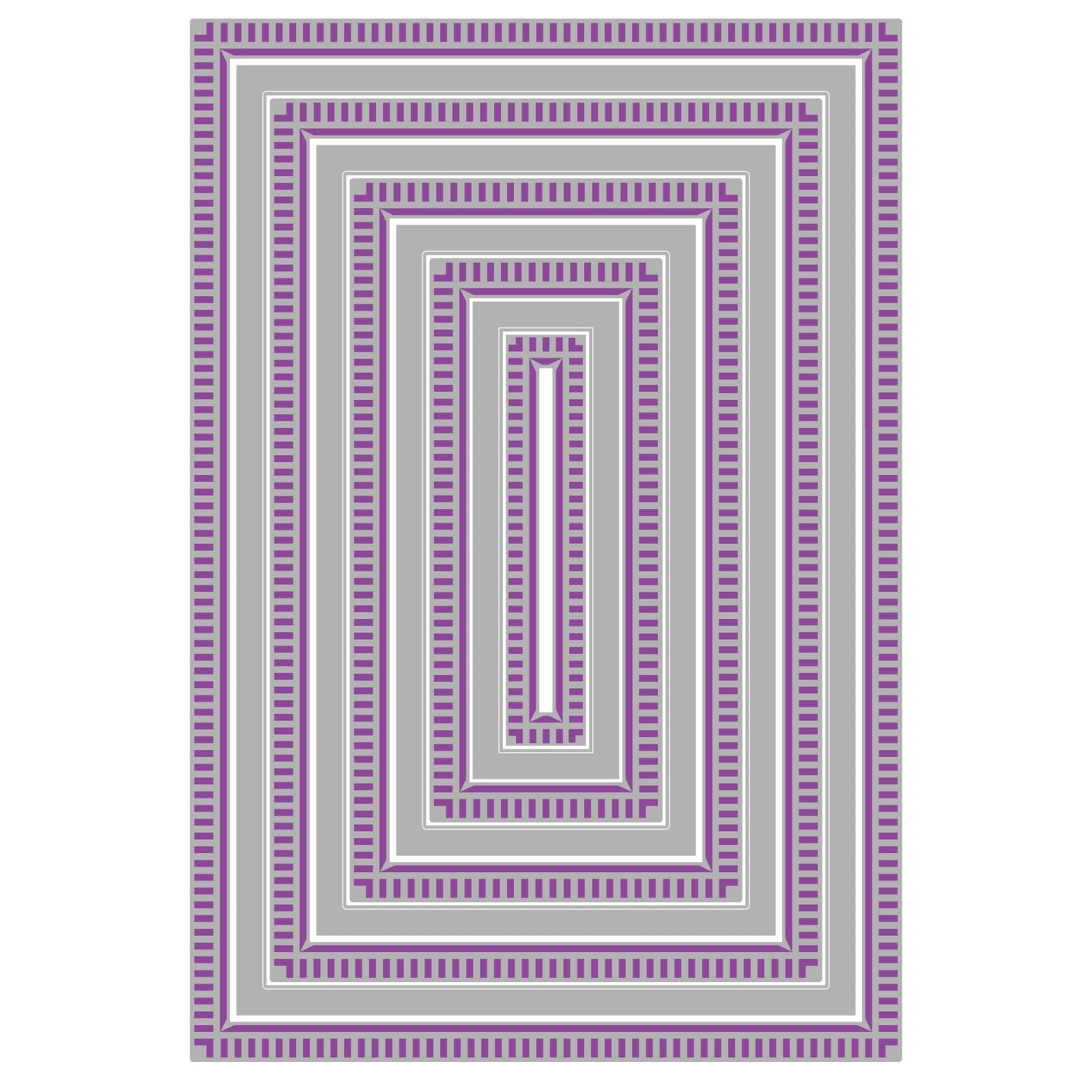 Sizzix • framelits die set 9pcs fanciful reversed, renee deco rectangles