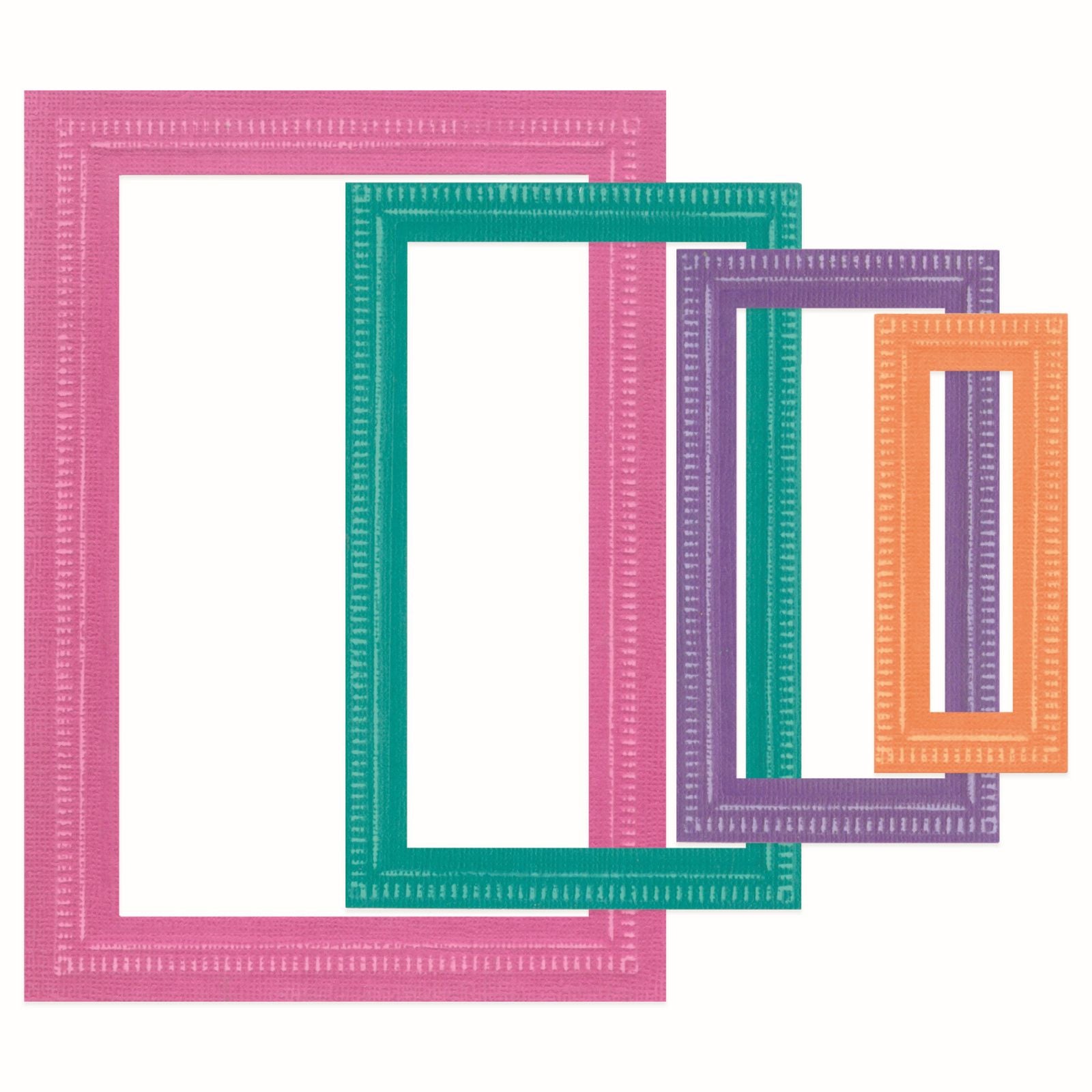 Sizzix • framelits die set 9pcs fanciful reversed, renee deco rectangles