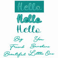 Sizzix • thinlits die set 10pcs take two's, hello sentiment by stacey park