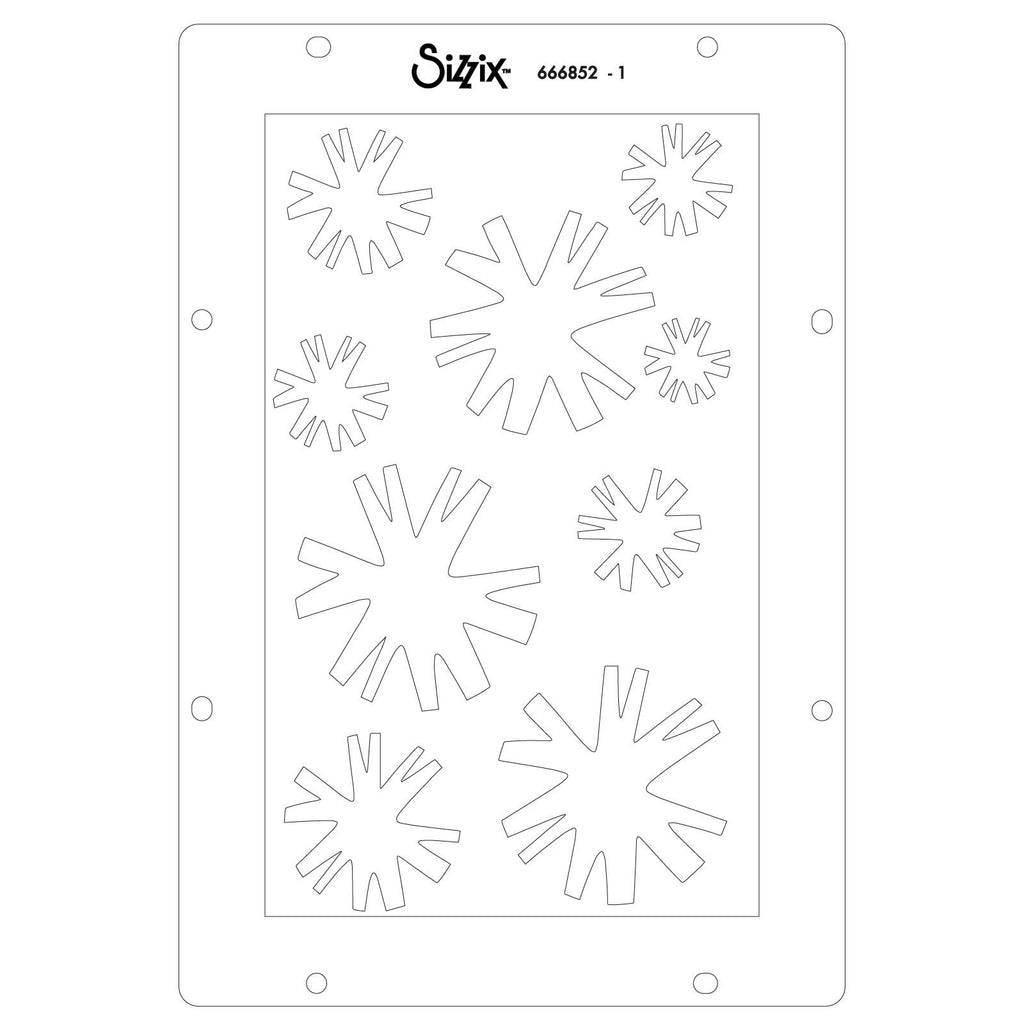 Sizzix • studio clear stamps set 11pcs 3pcs stencils strength in numbers by cat kerr
