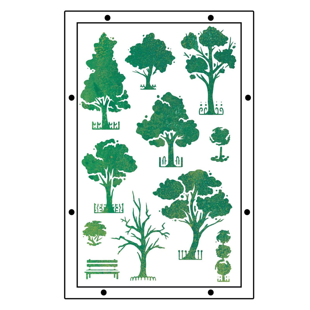 Sizzix • studio clear stamps set 20pcs 3pcs stencils city life by vic hollins